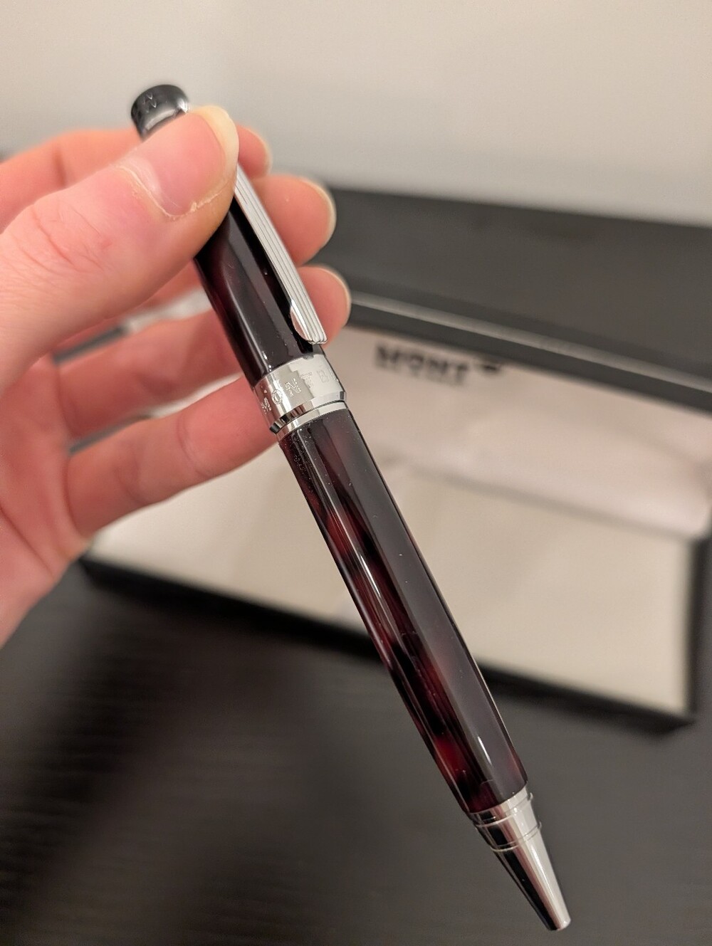 Montblanc Pen Marble Ballpoint Pen in Original Box - Picture 5 of 12